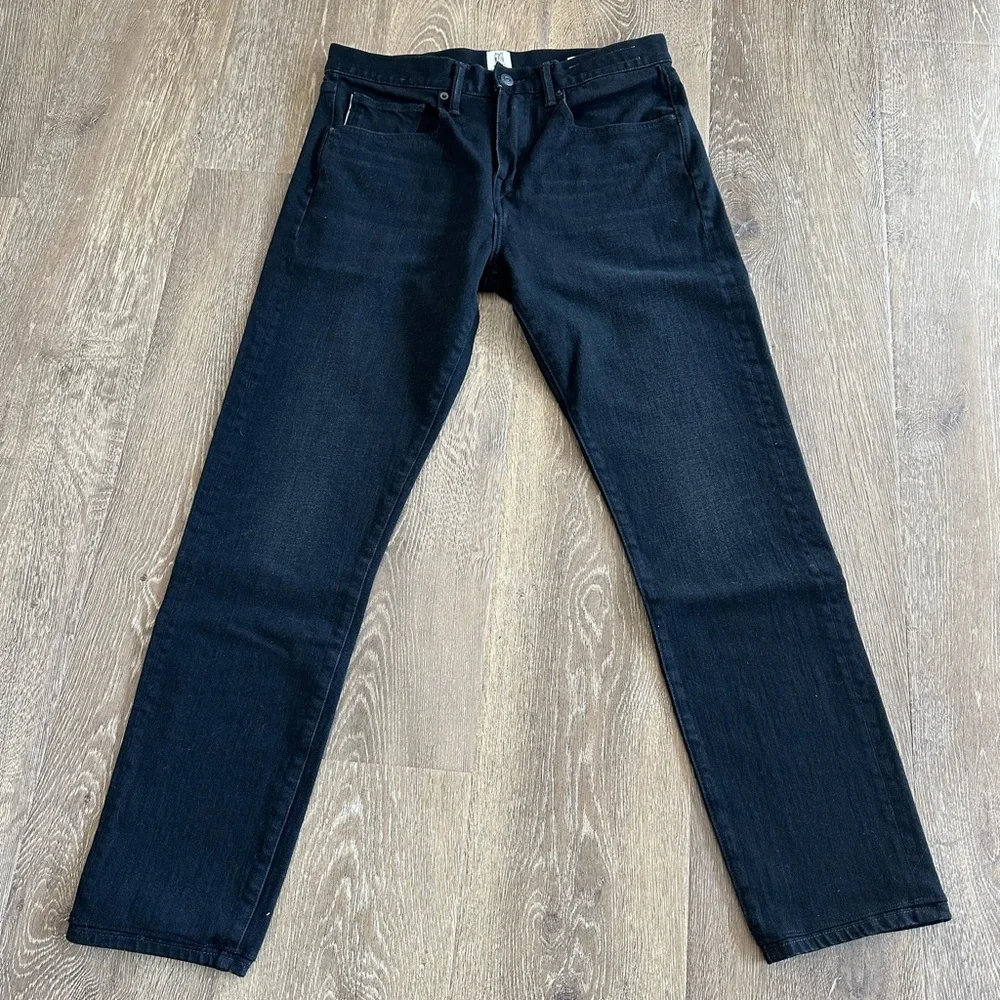 NEW hiroshi kato scissors slim tapered selvedge jeans cole wash black size 31